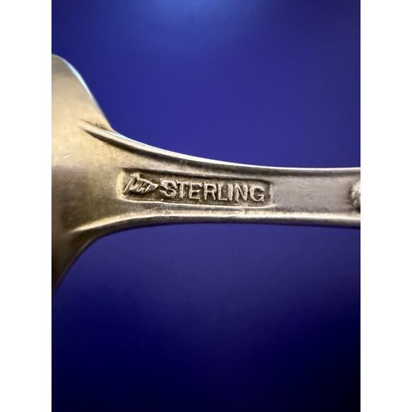 Historical SOUVENIR SPOON Jacksonville Florida STERLING SILVER Alligator Palm - Picture 10 of 10